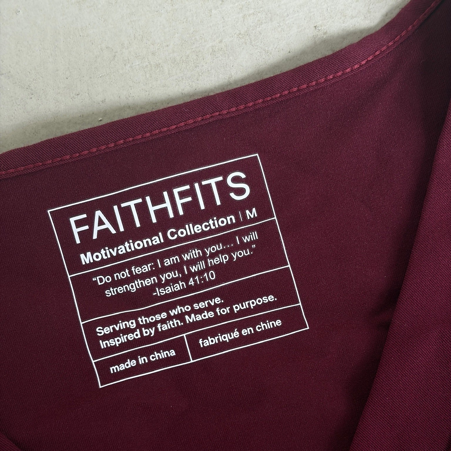CHOSEN IN MAROON SCRUB SET
