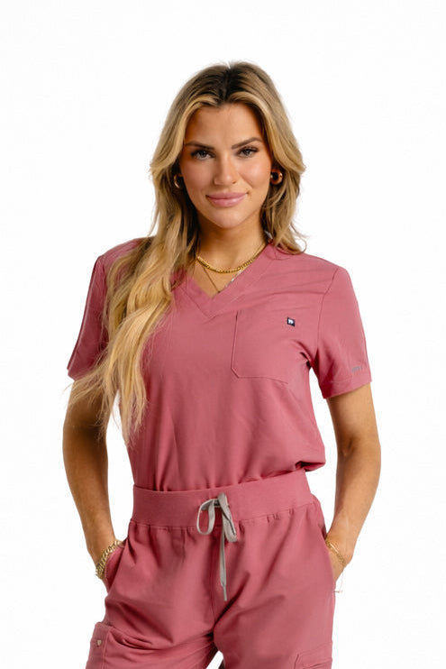 PINK SCRUB TOP