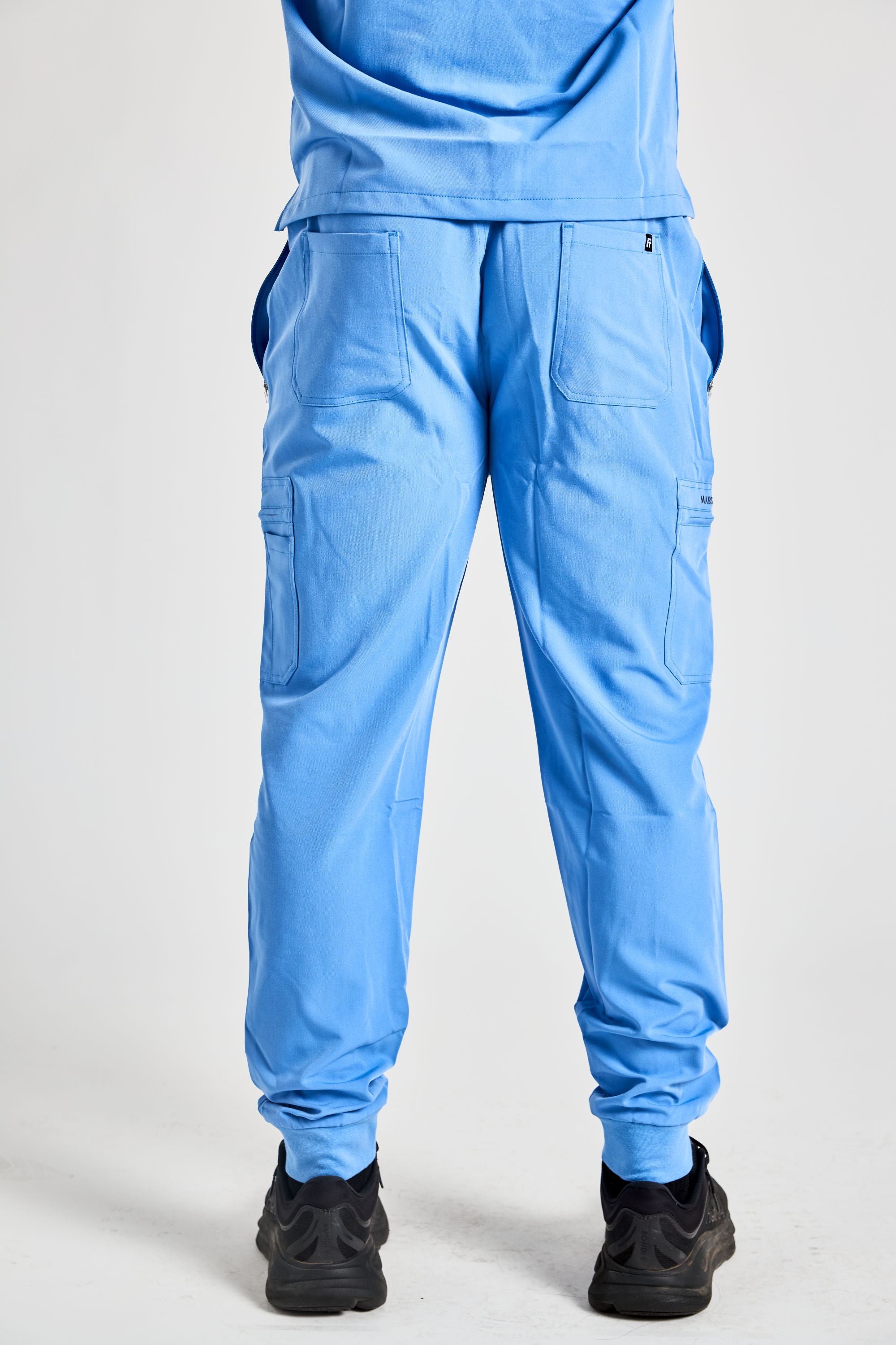 COVERED IN CEIL BLUE SCRUB SET