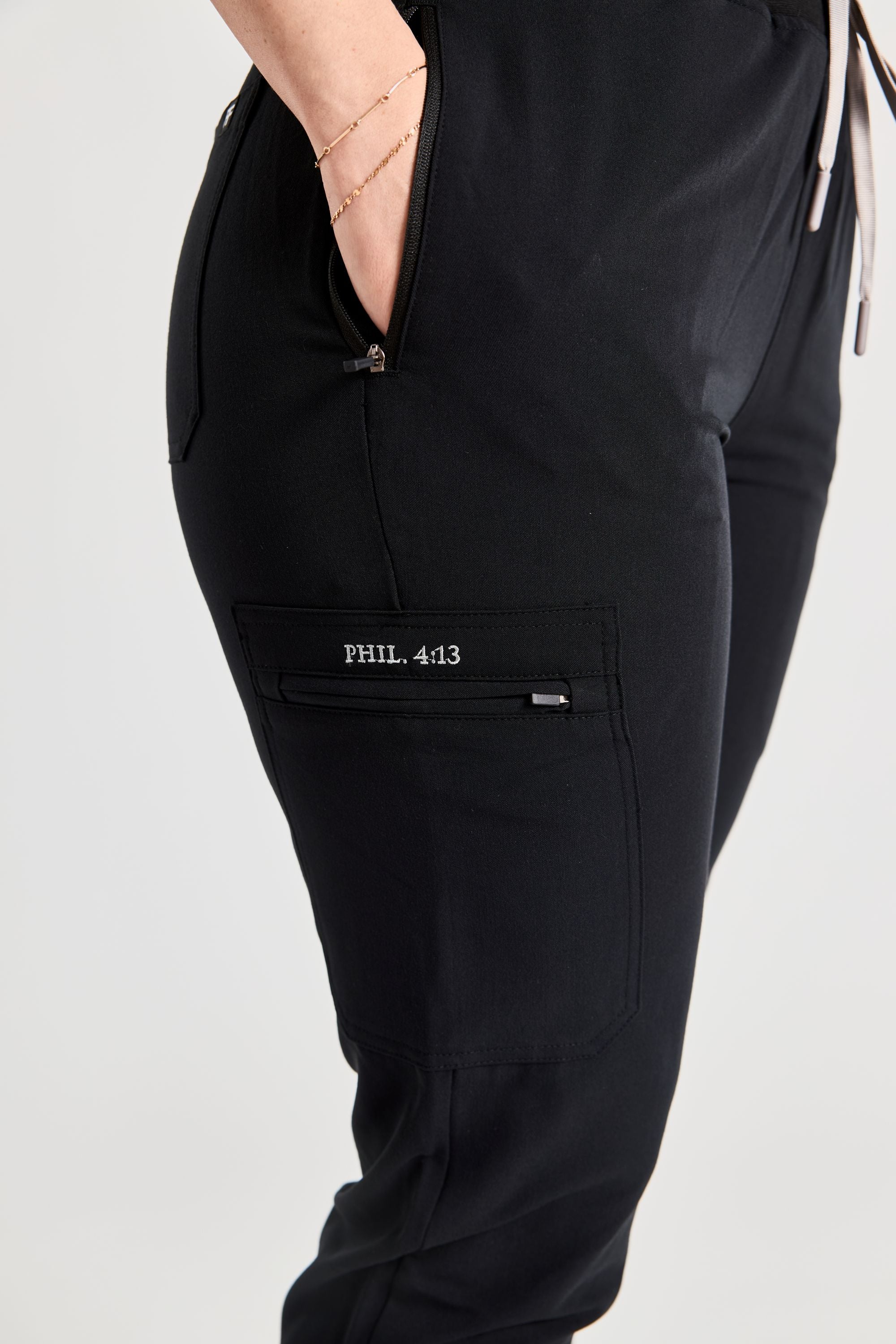 BLESSED IN BLACK SCRUB SET